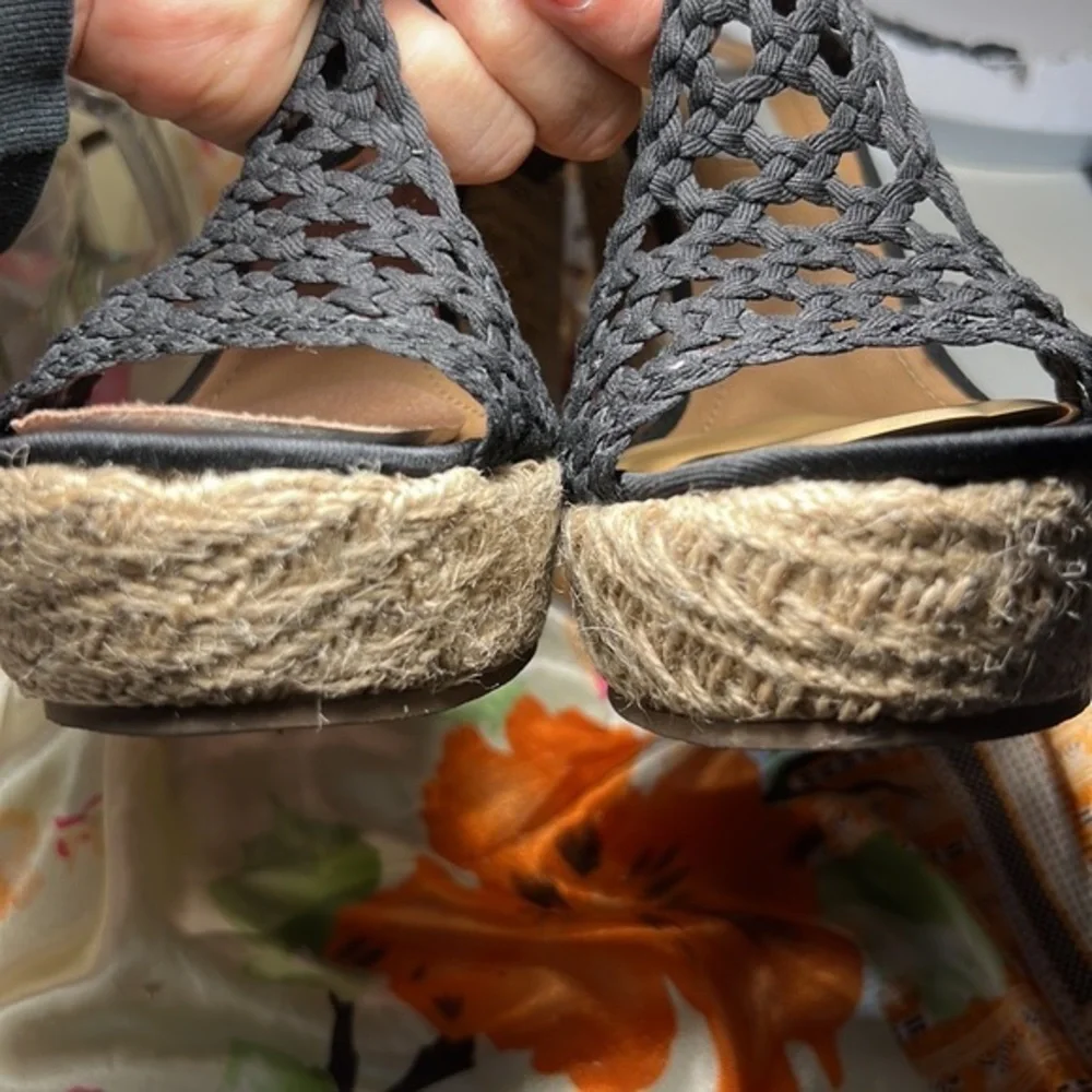 Steve Madden black strappy espadrille size 8 black - Picture 7 of 14